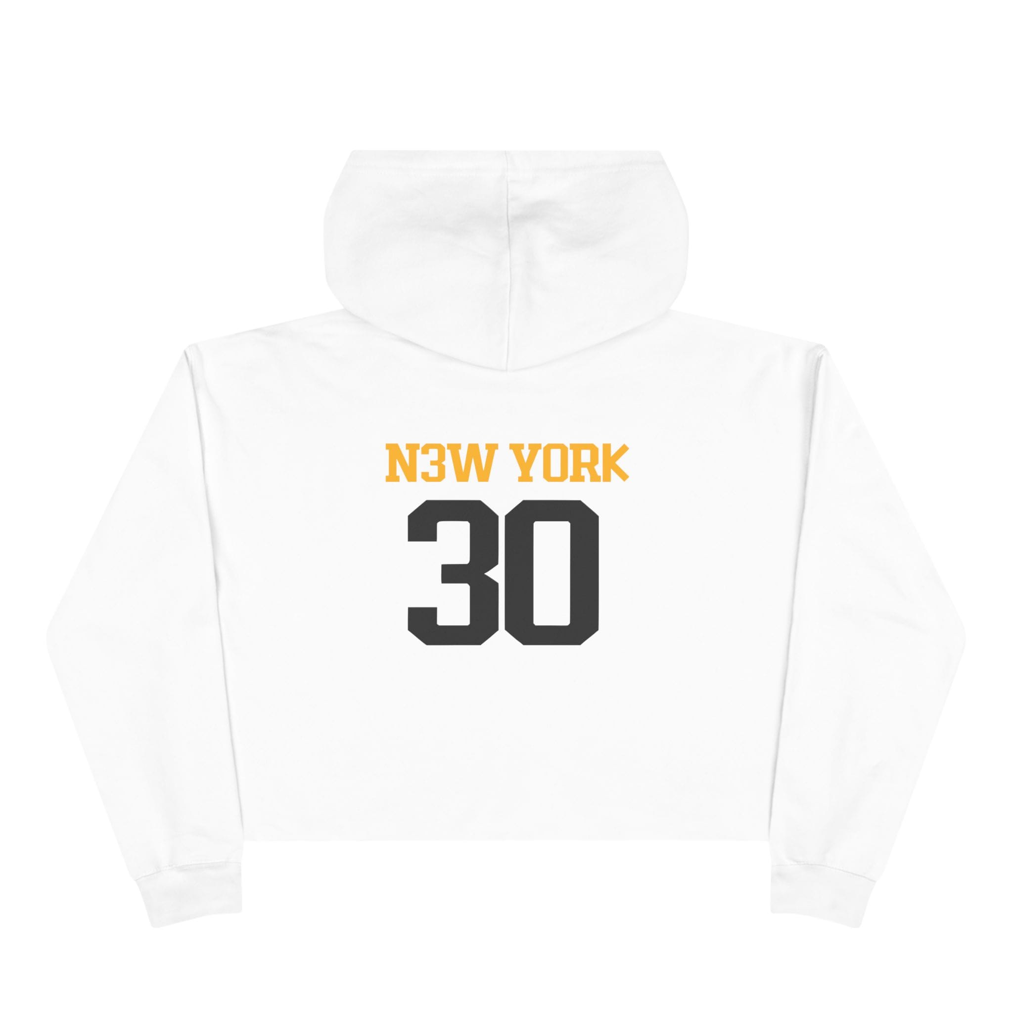 Cropped Hoodie — Drip Apple Logo Front & 'NEW YORK 30' Back - Image 2