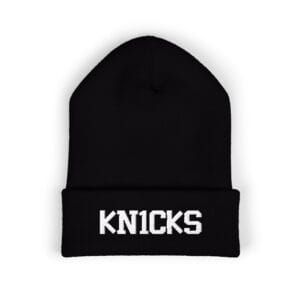 Kn1cks Embroidered Cuffed Beanie - NY Basketball Knit Streetwear