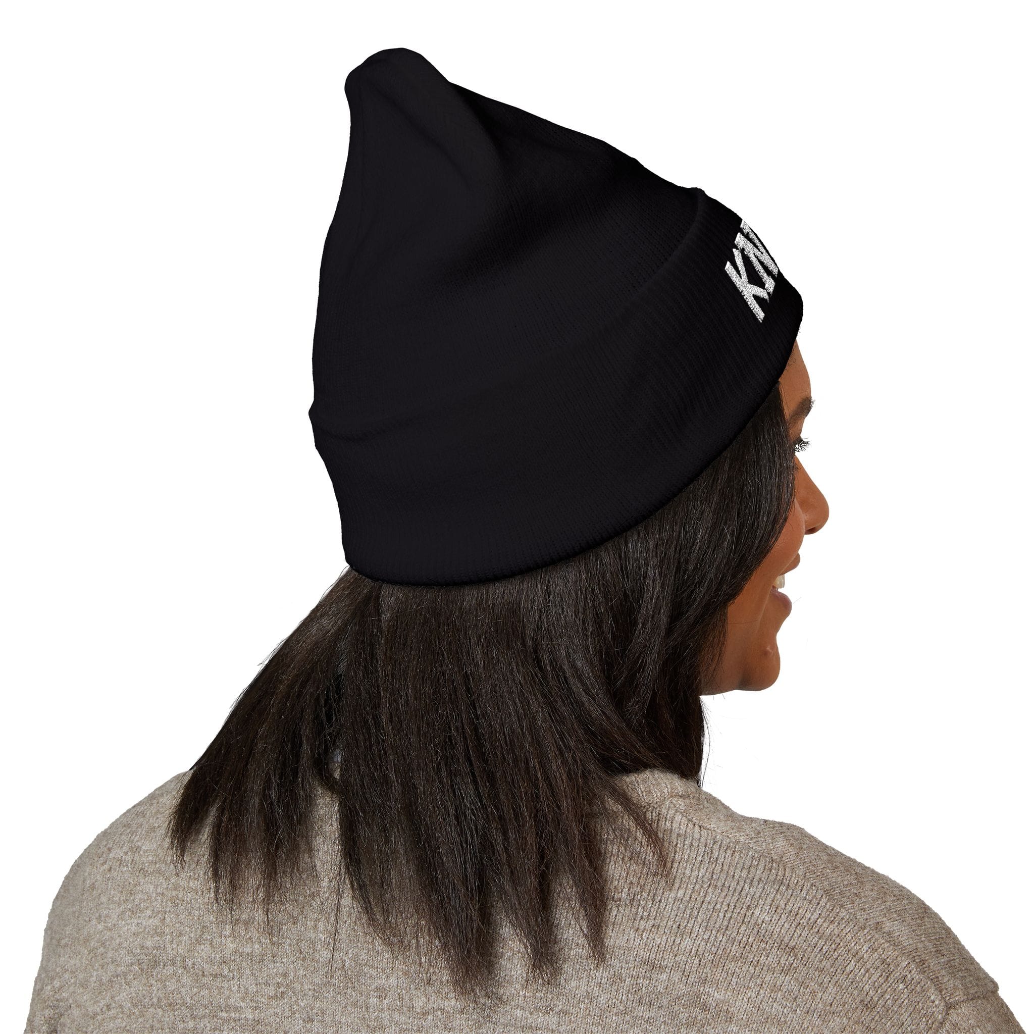 Kn1cks Embroidered Cuffed Beanie - NY Basketball Knit Streetwear - Image 4