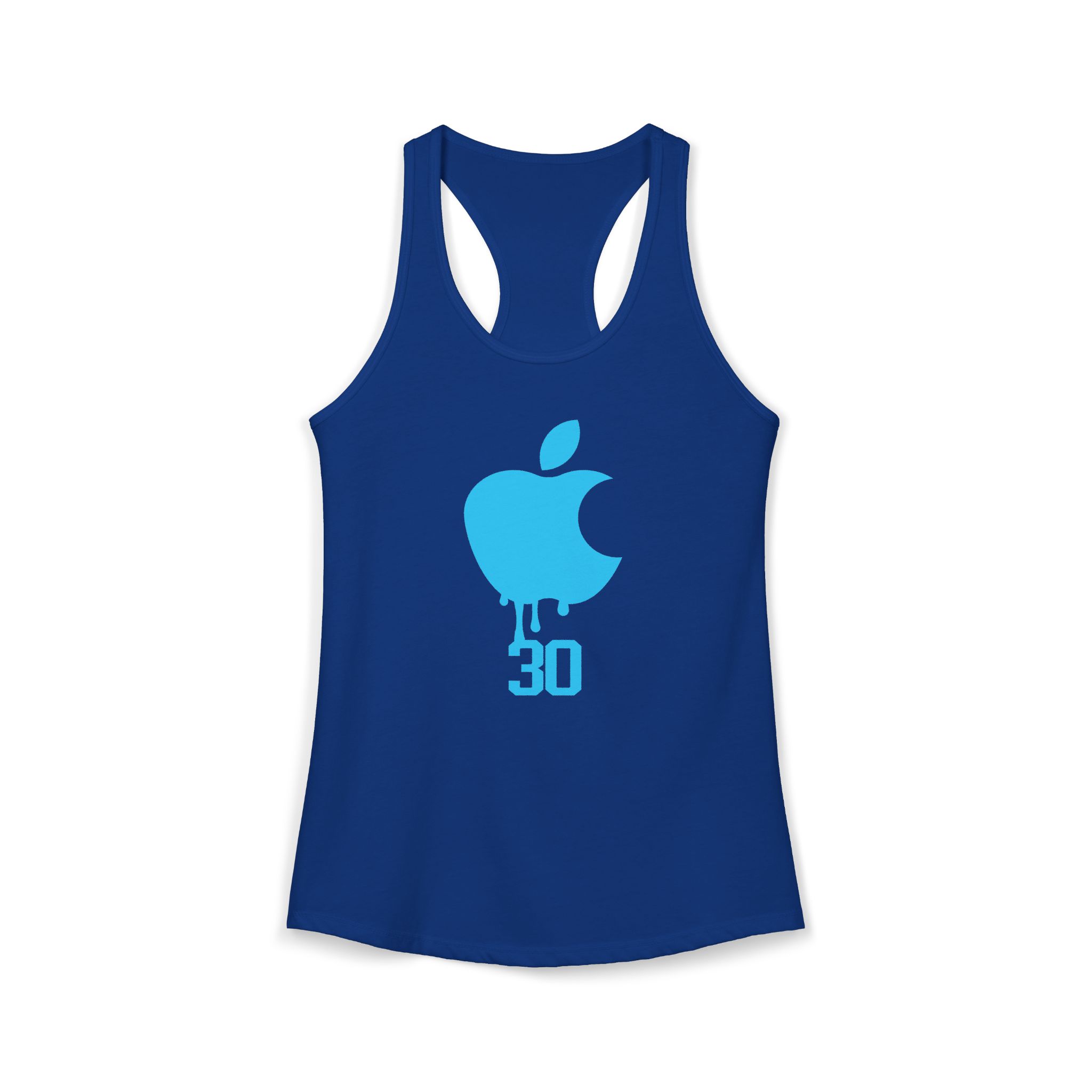 NY Blue Apple Drip Racerback Tank — New York Basketball Trendy Black Tank for Fans 🩵 - Image 5