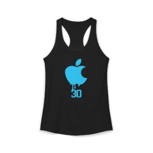 NY Blue Apple Drip Racerback Tank — New York Basketball Trendy Black Tank for Fans 🩵