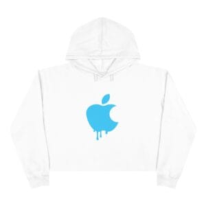 Cropped Hoodie — Drip Apple Logo Front & 'NEW YORK 30' Back