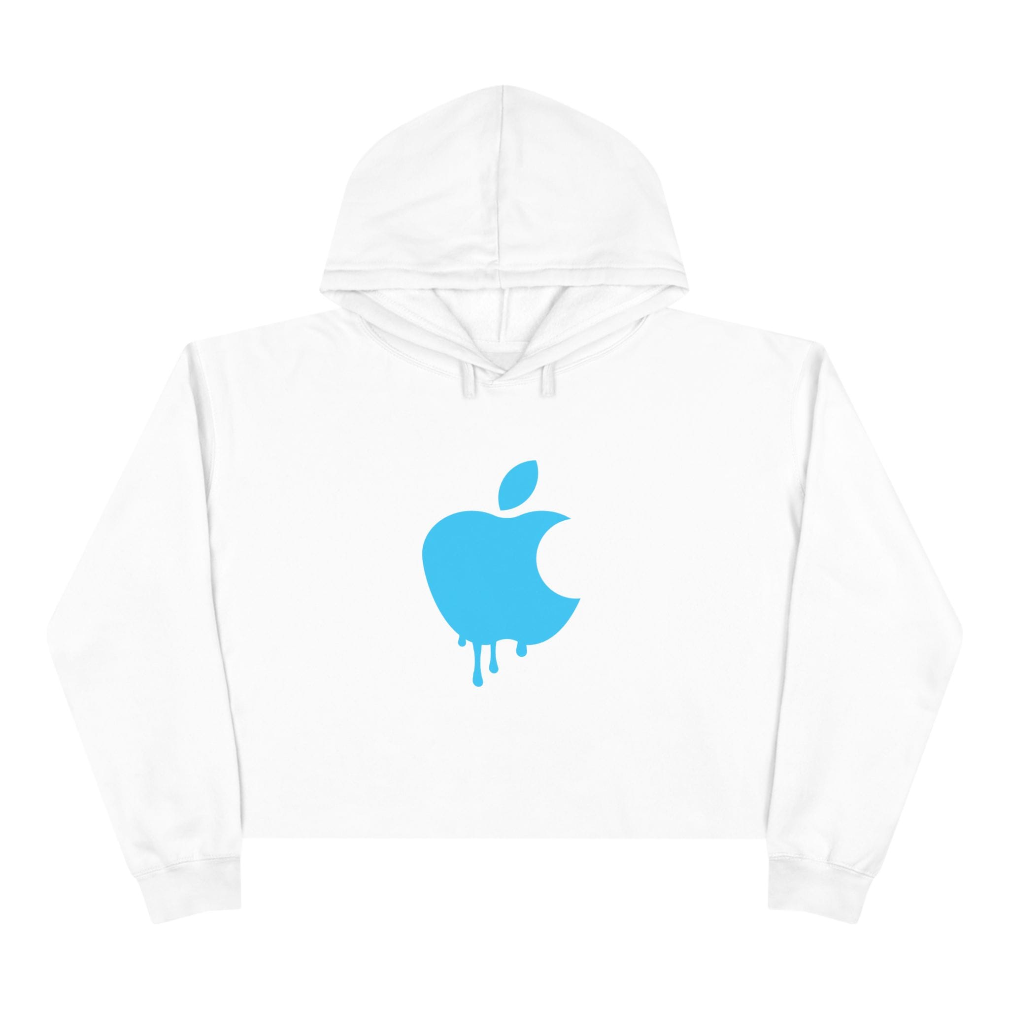 Cropped Hoodie — Drip Apple Logo Front & 'NEW YORK 30' Back