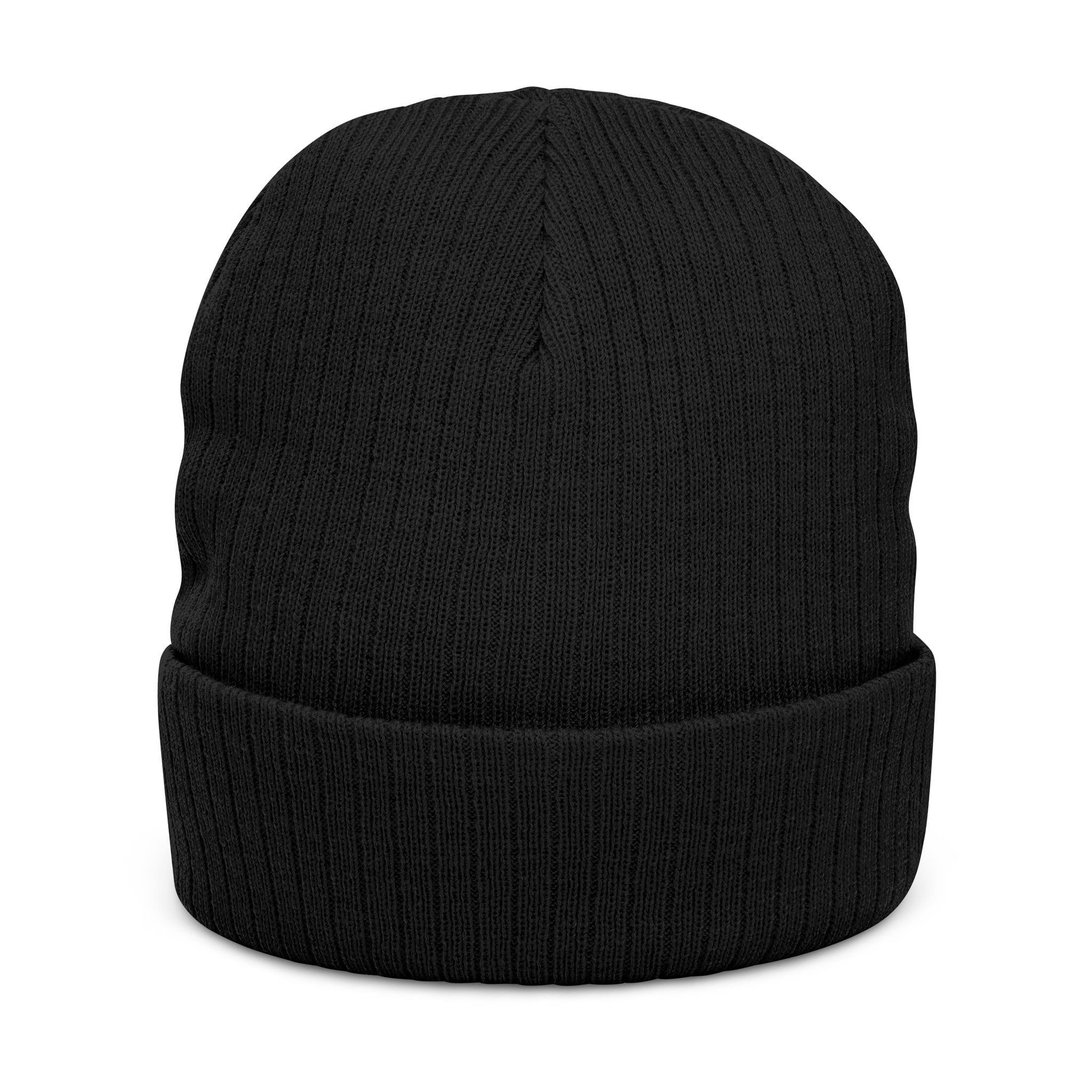 NY Neon Blackout New York Embroidered Ribbed Beanie — Cozy Black Knit Cap for Fans - Image 2
