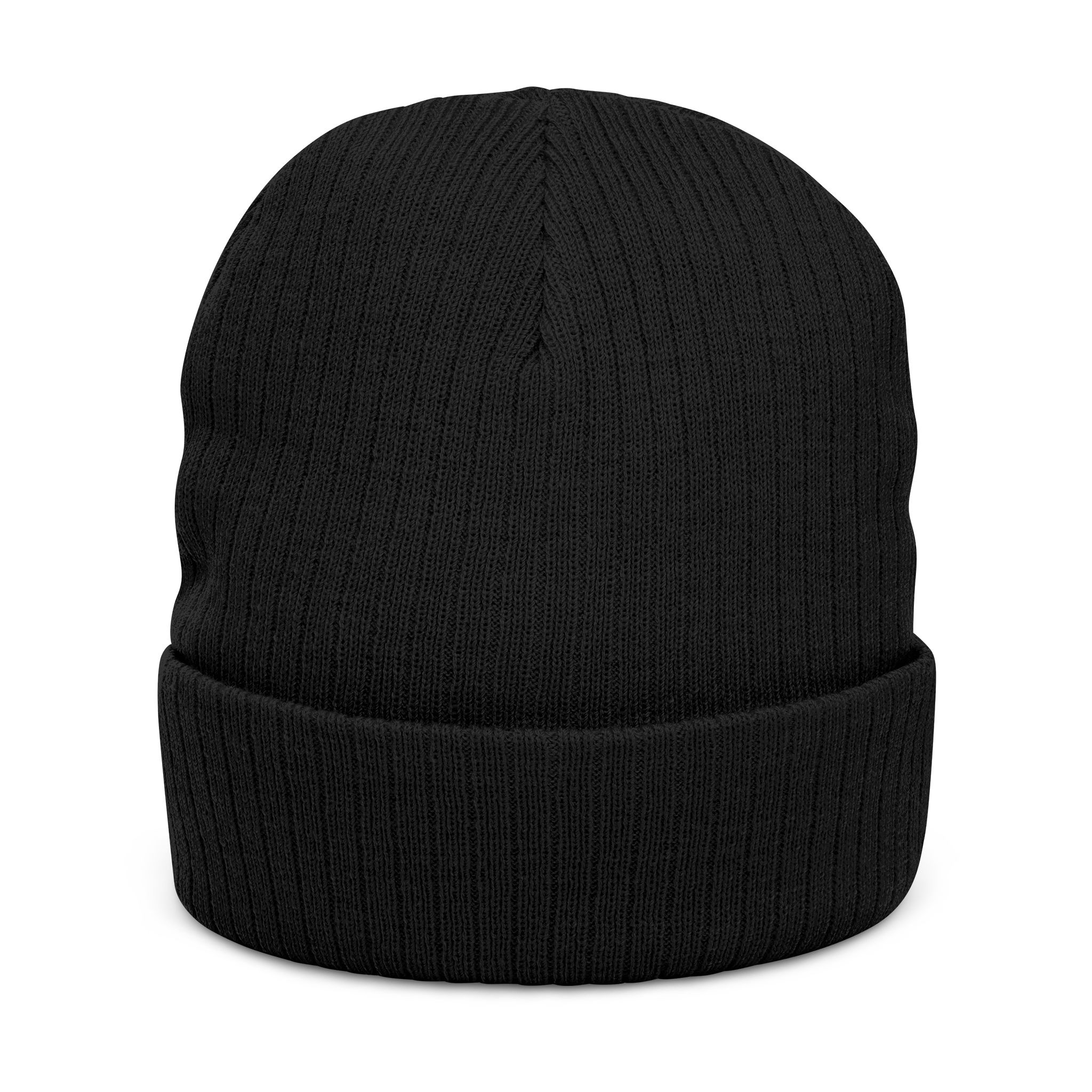 NY Neon Blackout New York Embroidered Ribbed Beanie β Cozy Black Knit Cap for Fans π©΅ - Image 2