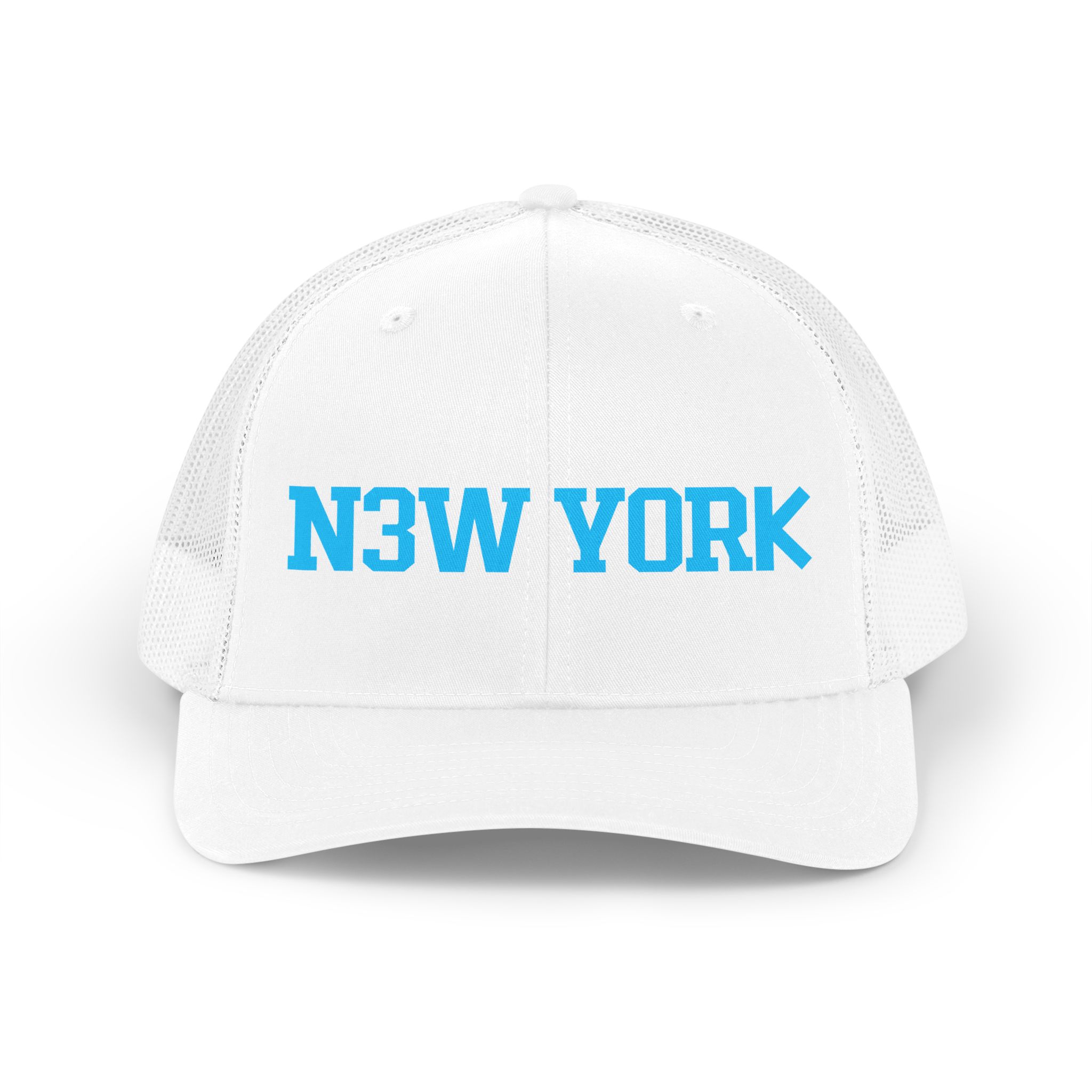 New York Retro 'N3W YORK' Trucker Hat — Vintage Athletic Mesh Cap - Image 3