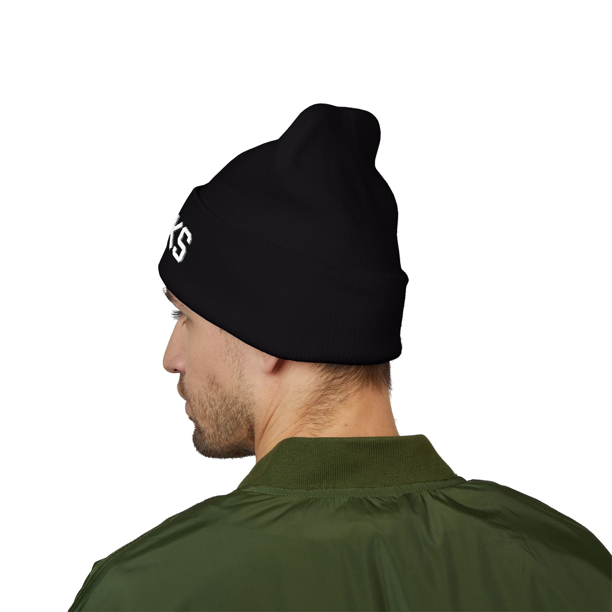 Kn1cks Embroidered Cuffed Beanie - NY Basketball Knit Streetwear - Image 6
