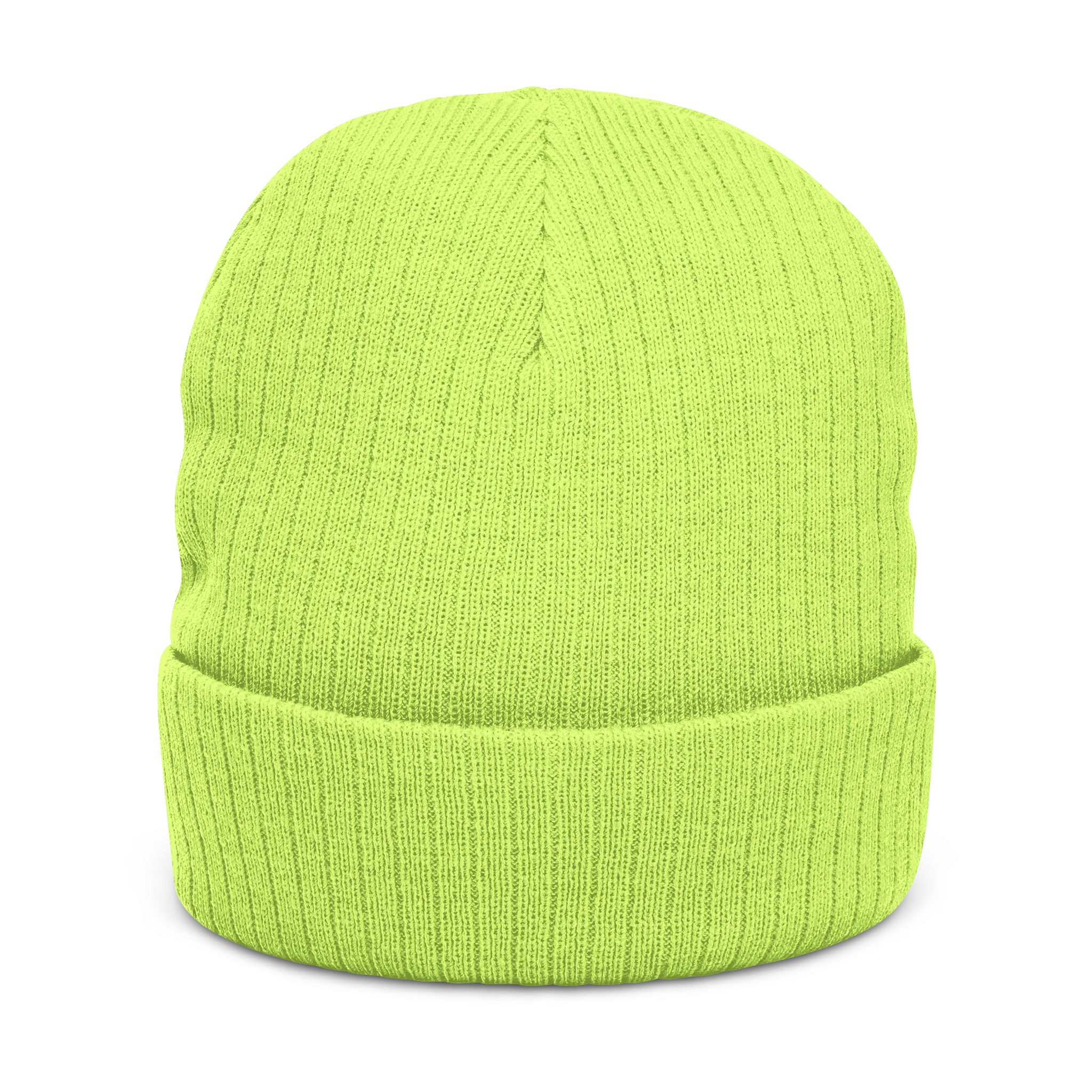 NY Neon Blackout New York Embroidered Ribbed Beanie β Cozy Black Knit Cap for Fans π©΅ - Image 4